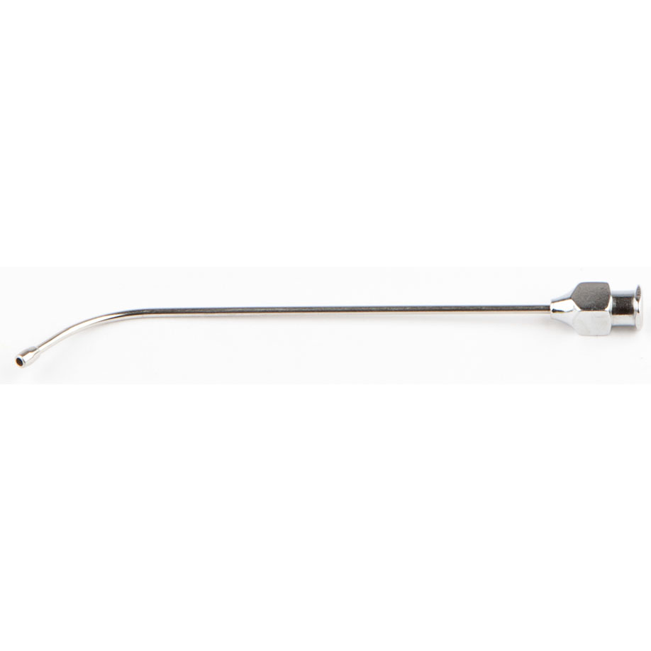 CSIA1019-10 CSIA1019-10  ~ Knopfkanüle 10 cm gebogen 1,5 mm Durchmesser, ohne Ring   Mindestabnahmemenge  100Stück ~