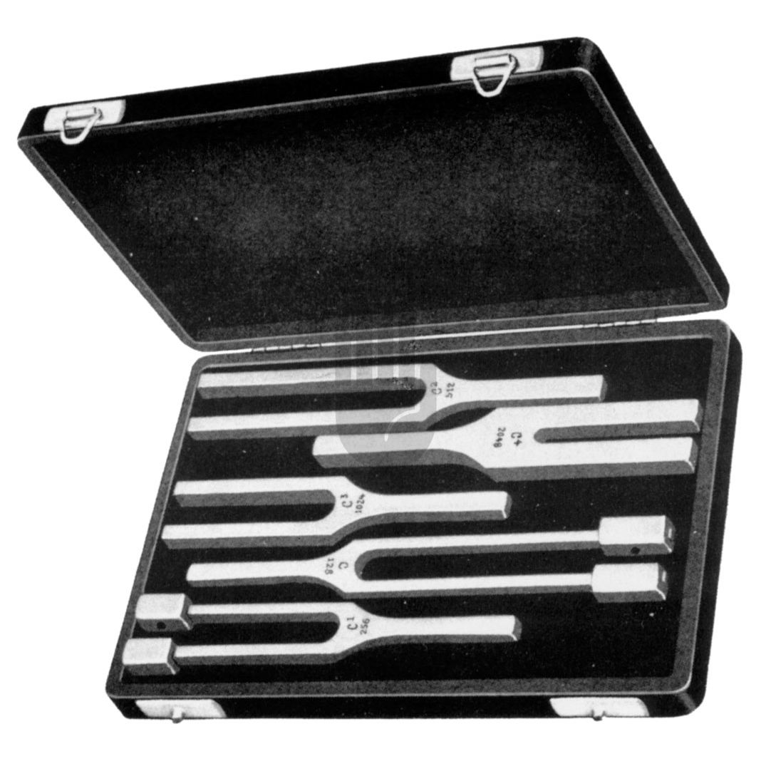 HB0189-05 HB0189-05  ~ Satz zu 5 Hartmann-Stimmgabeln im Etui, (HB 180-02, HB 180-03, HB 180-04, HB 180-07, HB 180-08) ~