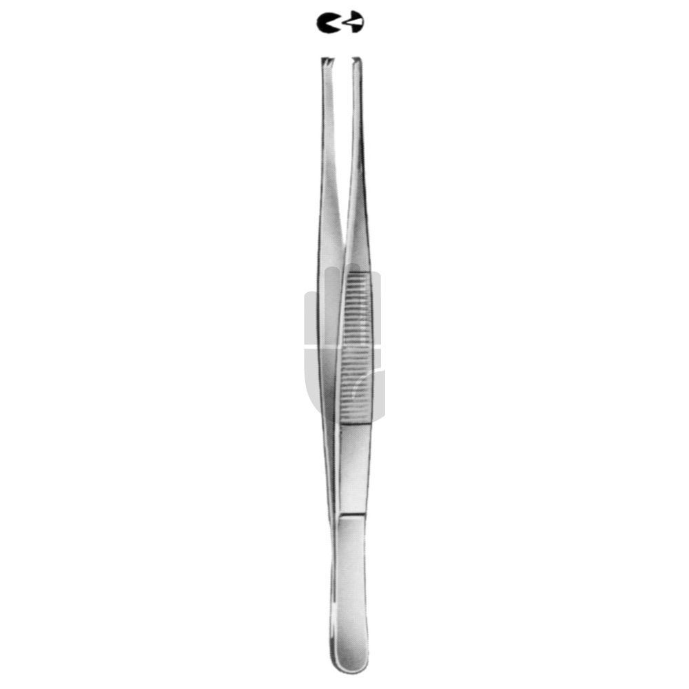 HB0302 HB0302  ~ Chirurg. Pinzette, Standard,  1x2 Zähne, 14,5cm ~