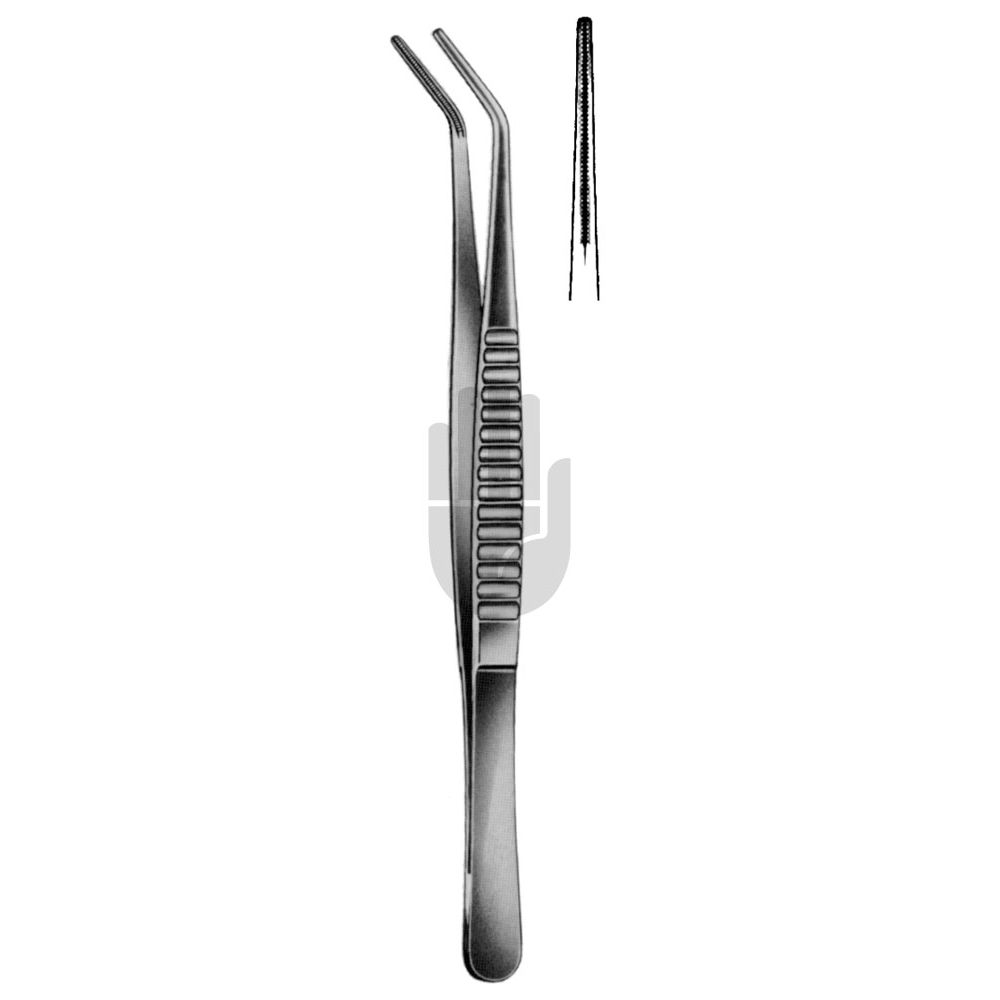 HB0424-24 HB0424-24  ~ Atrauma-Pinzette, De Bakey, abgewinkelt, 2mm, 24cm ~