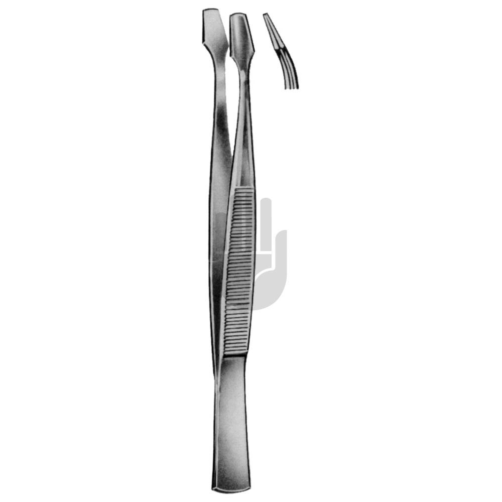 HB0495-02 HB0495-02  ~ Deckglaspinzette, Kühne gebogen, 10,5cm ~