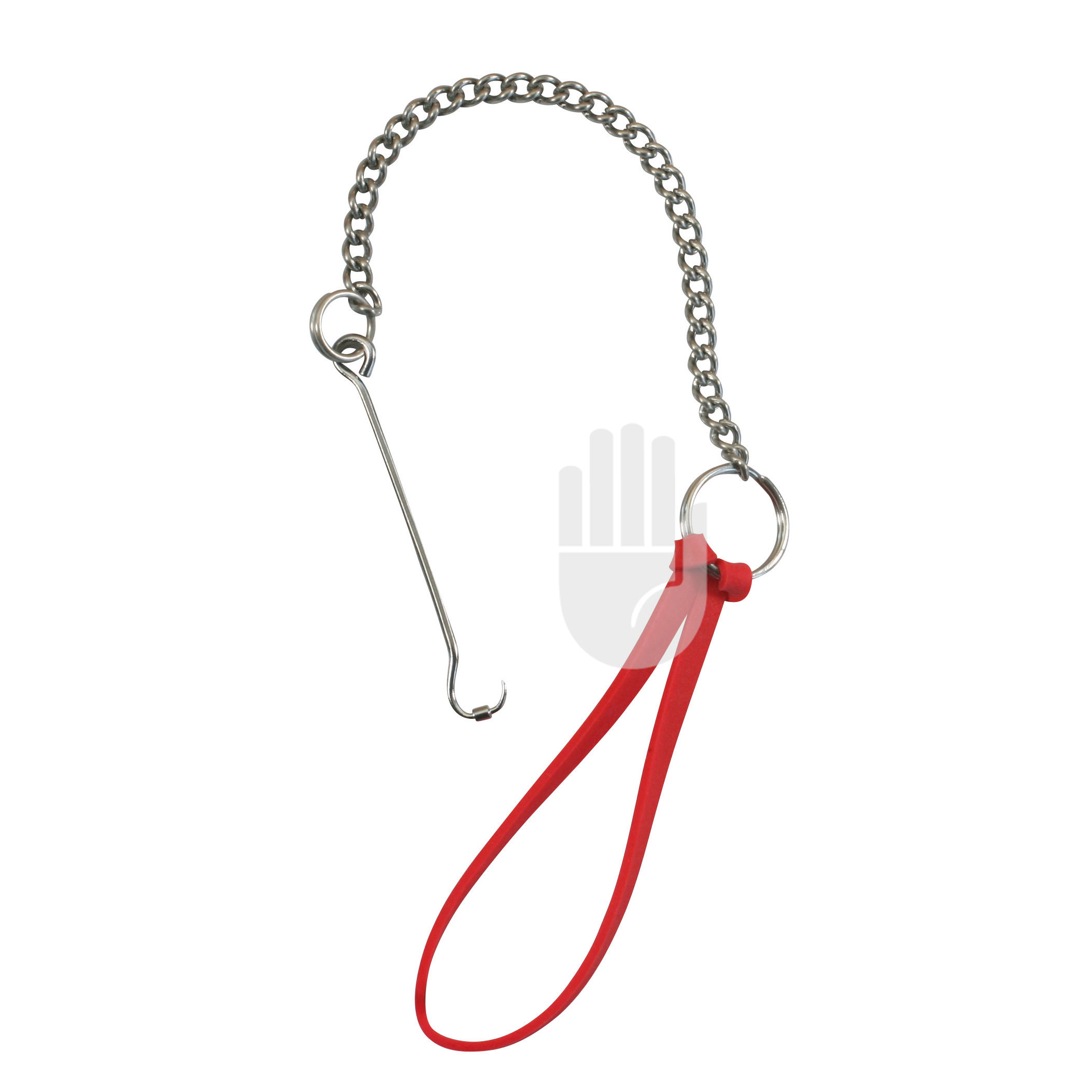 HB0951-01 HB0951-01  ~ Clodius Fischhaken-Retraktor mit Synthetikgummiband, scharf, 7mm, 5cm ~