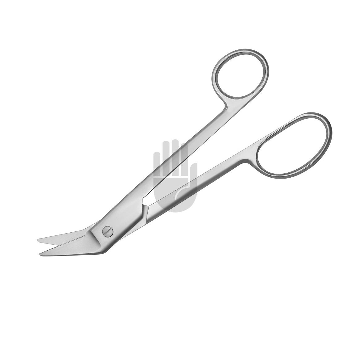 HB1992-01C HB1992-01C  ~ HEBU Synthetic Cast Cutter Schere spitz, 18cm mit ergonomisch abgewinkeltem Daumenring ~