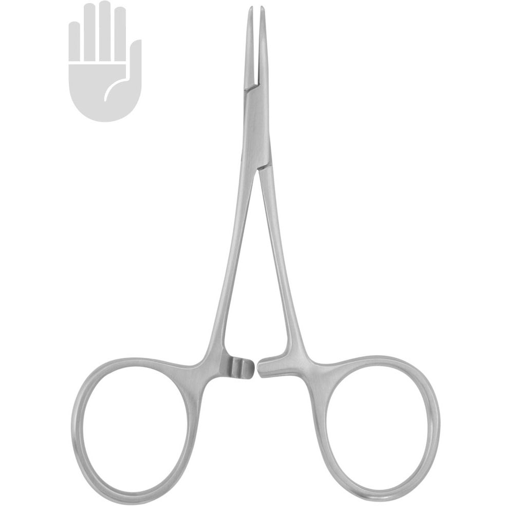 HB2439-09 HB2439-09  ~ Gregory Nahthalteklemme, ge- bogen, 9,5cm ~