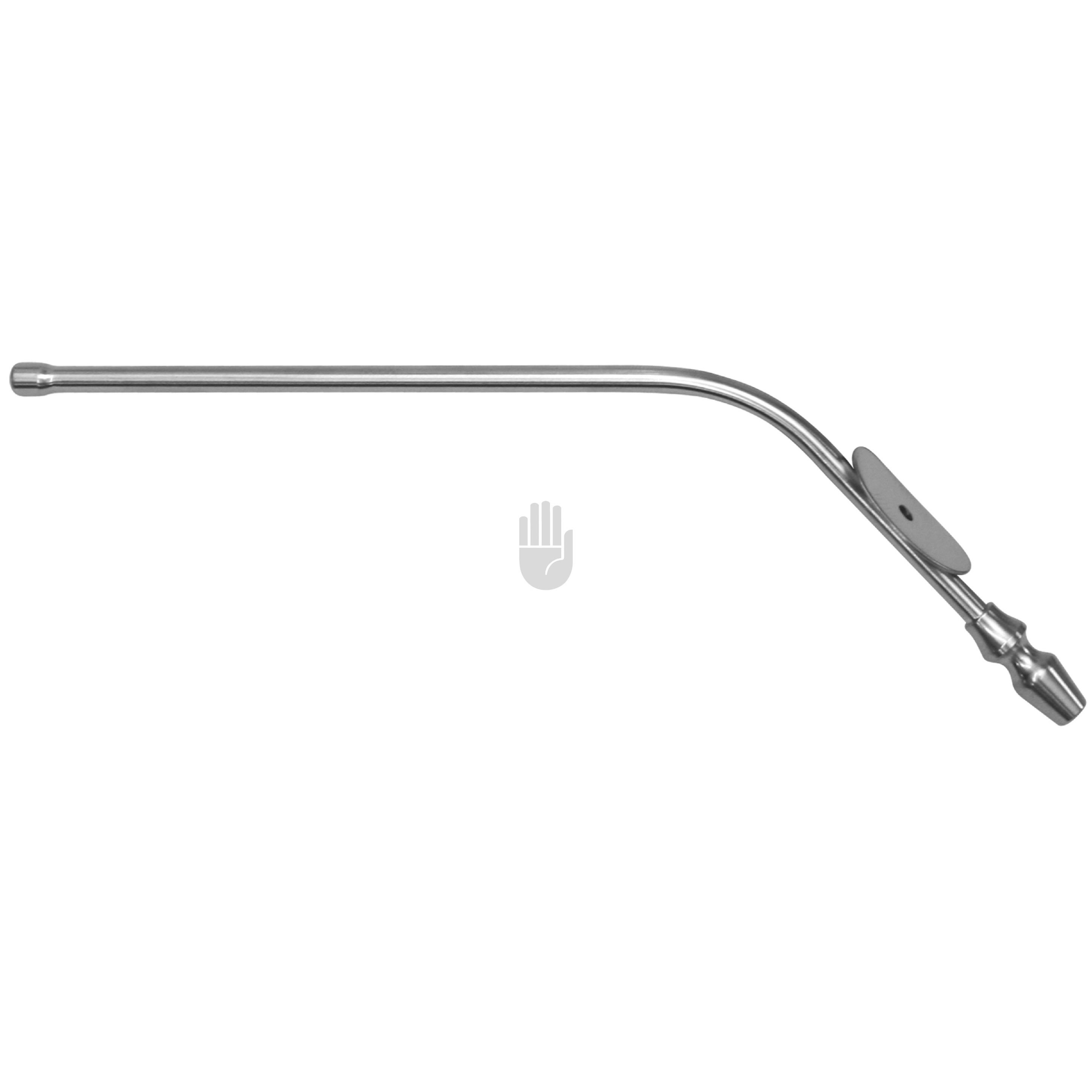 HB2667-25 HB2667-25  ~ Saugrohr, Rhoton-Merz-Style, Charr. 5,   1,6mm, gerade, winkelt, atraumatische Saug- rohrspitze, Arbeitslänge 85mm, ~