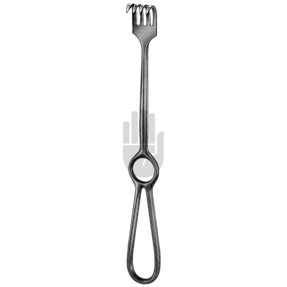 HB3061 HB3061  ~ Kocher Wundhaken, 1zhng., stumpf, 22cm ~