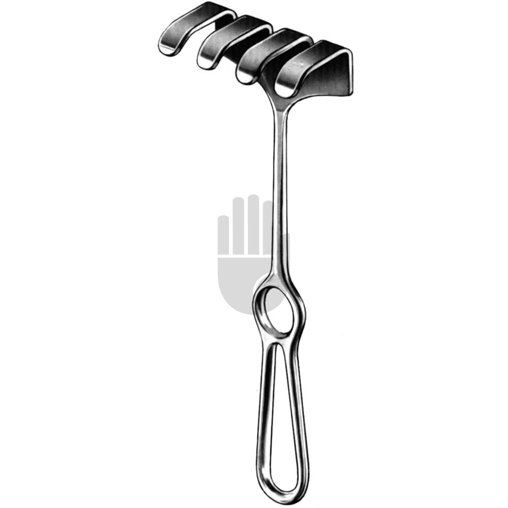 HB3069-04 HB3069-04  ~ Ollier Wundhaken, 36x60mm, 4zhng., 23cm ~