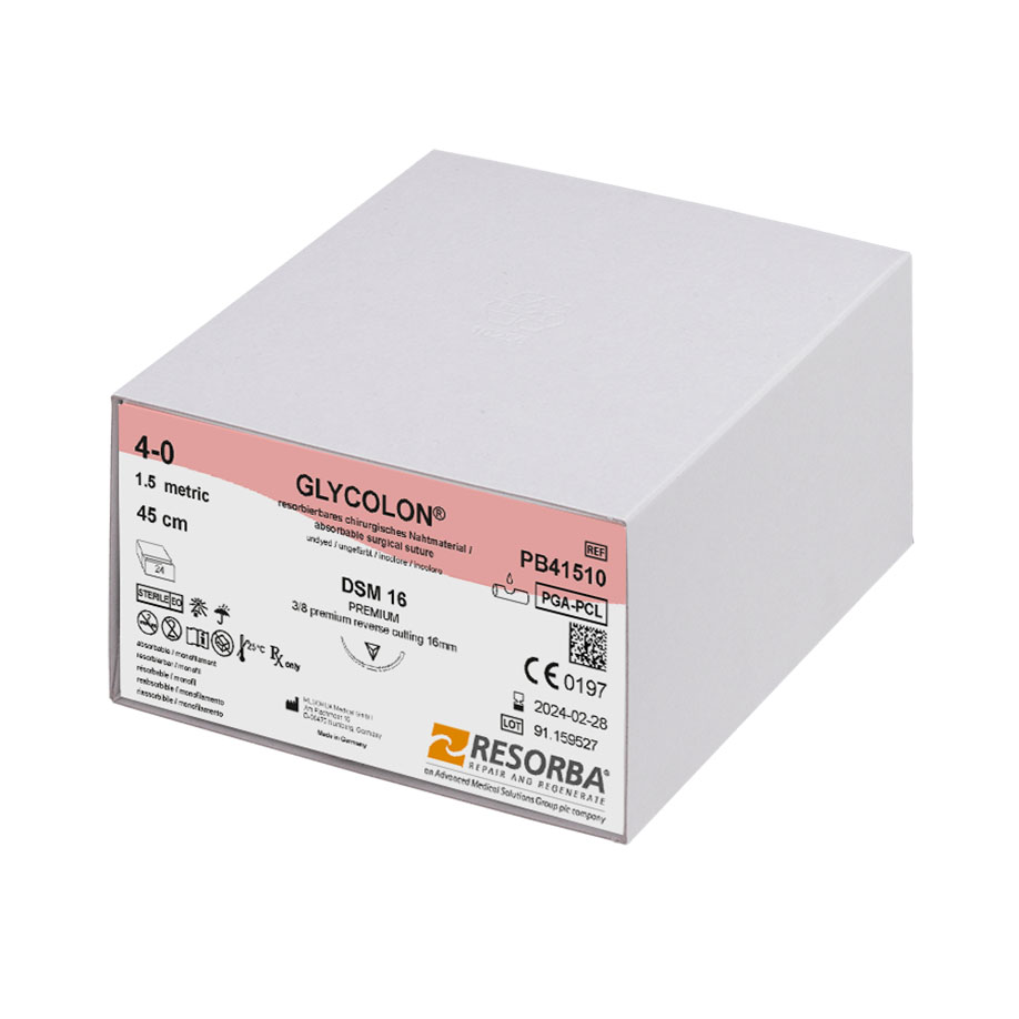 PB41510 PB41510  ~ GLYCOLON® ungefärbt, 4 0 USP, DSM16, Länge 45cm ~