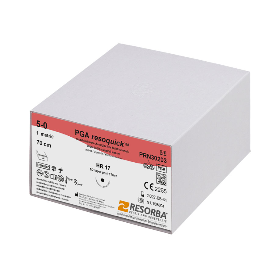 PRN30203 PRN30203  ~ PGA resoquick™ ungefärbt, 5 0 USP, HR17, Länge 70cm ~