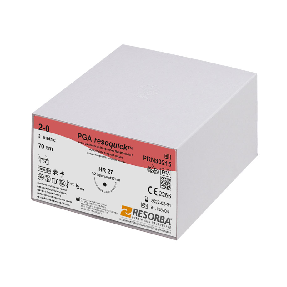 PRN30215 PRN30215  ~ PGA resoquick™ ungefärbt, 2 0 USP, HR27, Länge 70cm ~