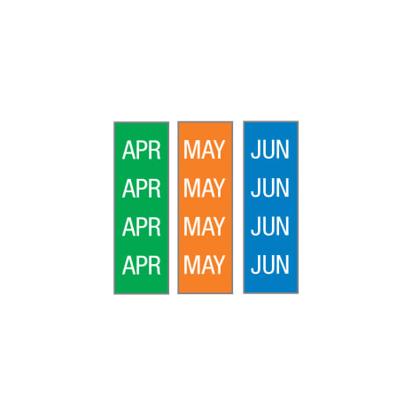 T90201 T90201  ~ ID SHEET TAPE GRN ORNG BLU 2ND QTR 0.25 INCH[1 ST] ~