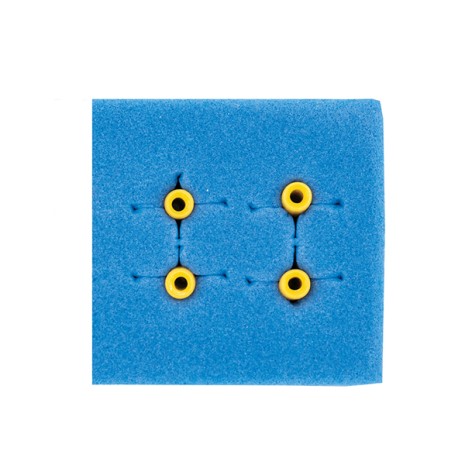 VB21215 VB21215  ~ 2 PAIRS OF YELLOW SUTURE CLAMP TAGS STERILE [5 BX] ~