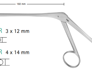 FF544R  ~ RONGEUR CASPAR 4MM SCHAFT 160MM AUFGEB. ~