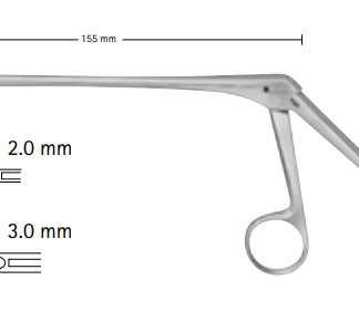 FF842R  ~ RONGEUR CASPAR 2MM SCHAFT 155MM AUFGEB. ~