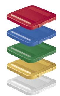 JK375A  ~ OBERDECKEL F.1 2 BASISCONT.ALU ROT ~