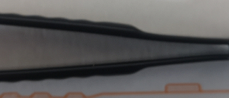 605-020  ~ Bipolare Pinzette, gerade, 110 mm, 6 mm x 0,5 mm ~