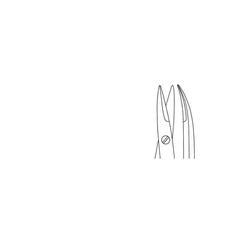 11-371-07-07 11-371-07-07  ~ Mikroschere, geb., stumpf stumpf, 12 cm ~