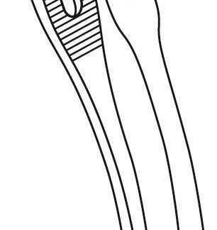 14-361-25-07  ~ ZANGE, FÖRSTER, SCHMAL, GEB., 24,5 CM ~