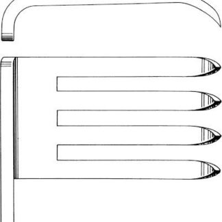 15-778-03-07  ~ WUNDSPREIZER, SCHARF, 4X4 Z., 30,5 CM ~