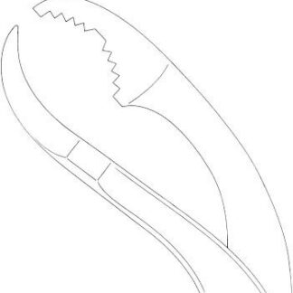 23-749-26-07  ~ KNOCHENHALTEZANGE, M. GEWINDESP., 26 CM ~