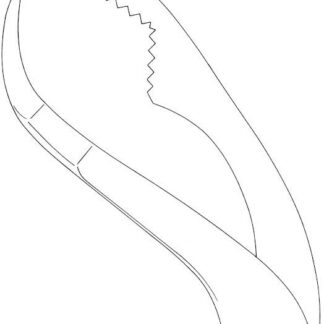 23-755-03-07  ~ KNOCHENHALTEZANGE, VERBRUGGE, 27,5 CM ~