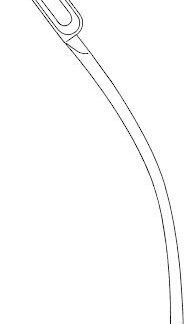 31-226-25-07  ~ GALLENST.-ZANGE, FEIN, ST. GEB., 22,5 CM ~