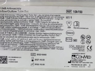 10K150  ~ 10k Inflow OutflowTube Set ConMed Linvatec ~