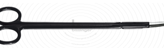 85728115  ~ BIPOLARE SCHERE 28 CM, 2 ANSCHLÜSSE, GEBOGEN, SCHWARZ ISOLIERT ~