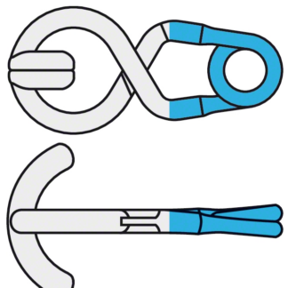 FT858T  ~ T-BAR CLIP STD.PERM.MAUL 9MM KONVEX ~