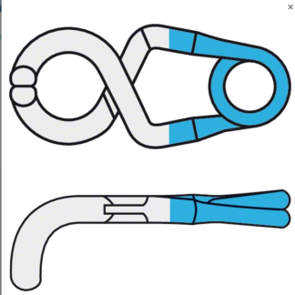 FT904T  ~ YASARGIL CLIP STD.PERM.GEFENSTERT 3,0MM ~