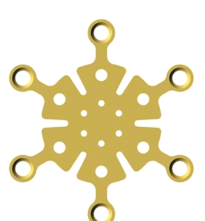 NBC304M06A  ~ BOHRLOCH- CALVARIUMPLATTE 6-LOCH 25,9MM ~