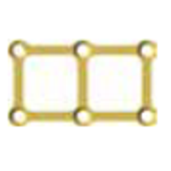 NDS304M06A  ~ DOPPEL-QUADRATPLATTE 6-LOCH 24X14MM ~