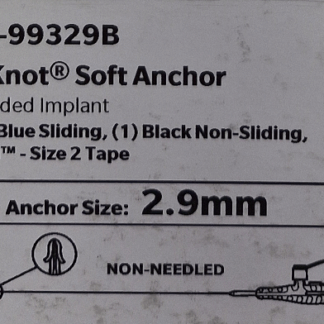 CM-99329B  ~ JuggerKnot 2.9 mm Wht Blu Sliding, Blk Non-Sliding ~