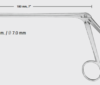 FF605R  ~ HYPOPHYSEN RONGEUR OLDBERG 7,0MM 180MM ~
