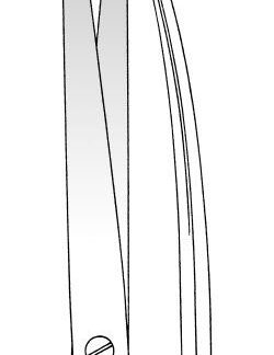 11-285-23-07  ~ PRÄPARIERSCHERE, METZENBAUM, GEB., 23 CM ~