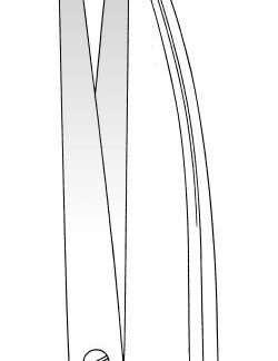 11-285-28-07  ~ PRÄPARIERSCHERE, METZENB., GEB., 28,5 CM ~