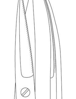 11-643-11-07  ~ SC-Schere, fein, sp sp, geb., 11 cm ~