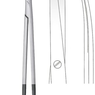 11-665-23-07  ~ SC-Präp.-Schere, Metz. fein, geb, 23cm ~