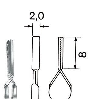 13-102-08-07  ~ MINI-GEFÄSSCLIP, MAUL 8,0X2,0 MM ~