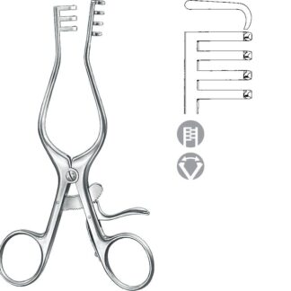 15-751-16-07  ~ WUNDSPREIZER, STUMPF, 3X4 Z., 16 CM ~