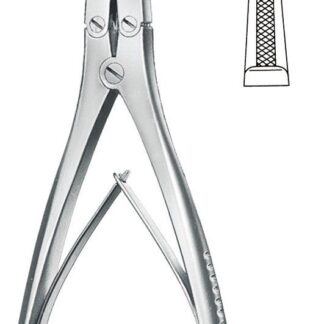 22-516-18-07  ~ RUND FLACHZANGE, ÜBERSETZT, 19 CM ~