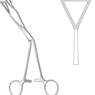 24-287-20-07  ~ LUNGENFASSZANGE, LOVELACE, GEB., 19 CM ~