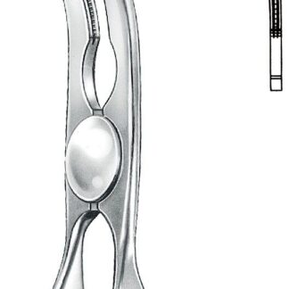 24-399-07-07  ~ Bulldogklemme Glover Gebogen 7,5cm ~