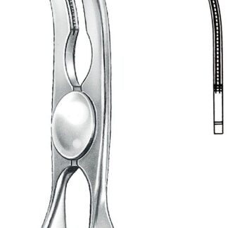 24-399-09-07  ~ Bulldogklemme Glover Gebogen 9cm ~