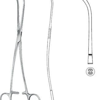 24-421-24-07  ~ LIGATURKLEMME, DE BAKEY, S-FORM, 24,5 CM ~