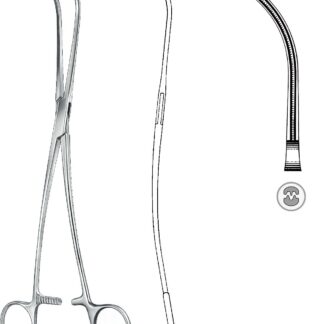 24-422-24-07  ~ LIGATURKLEMME, DE BAKEY, S-FORM, 24,5 CM ~