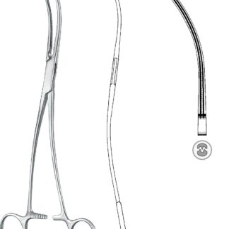 24-433-25-07  ~ ATR.-AORTAKLEMME, BAHNSON, GEB., 25,5 CM ~