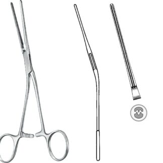 24-447-17-07  ~ ATR.-KLEMME, DE BAKEY GEW., 16,5 CM ~