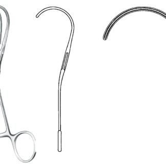 24-453-16-07  ~ ATR.-KLEMME, DE BAKEY, ST. GEB., 16,5 CM ~