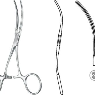 24-459-12-07  ~ ATR.-KLEMME, DE BAKEY, S-FORM, 12,5 CM ~